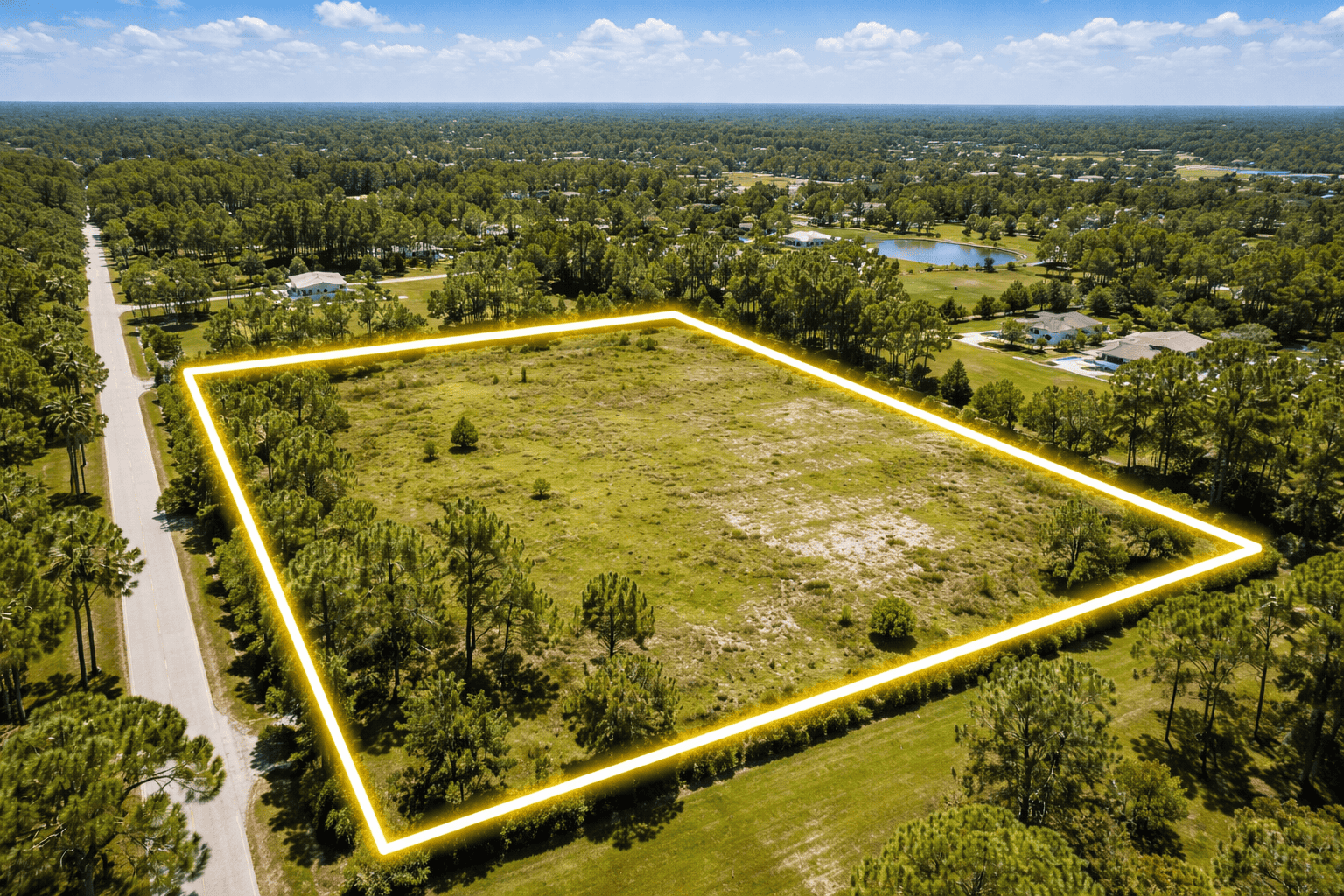Vacant land with boundary overlay